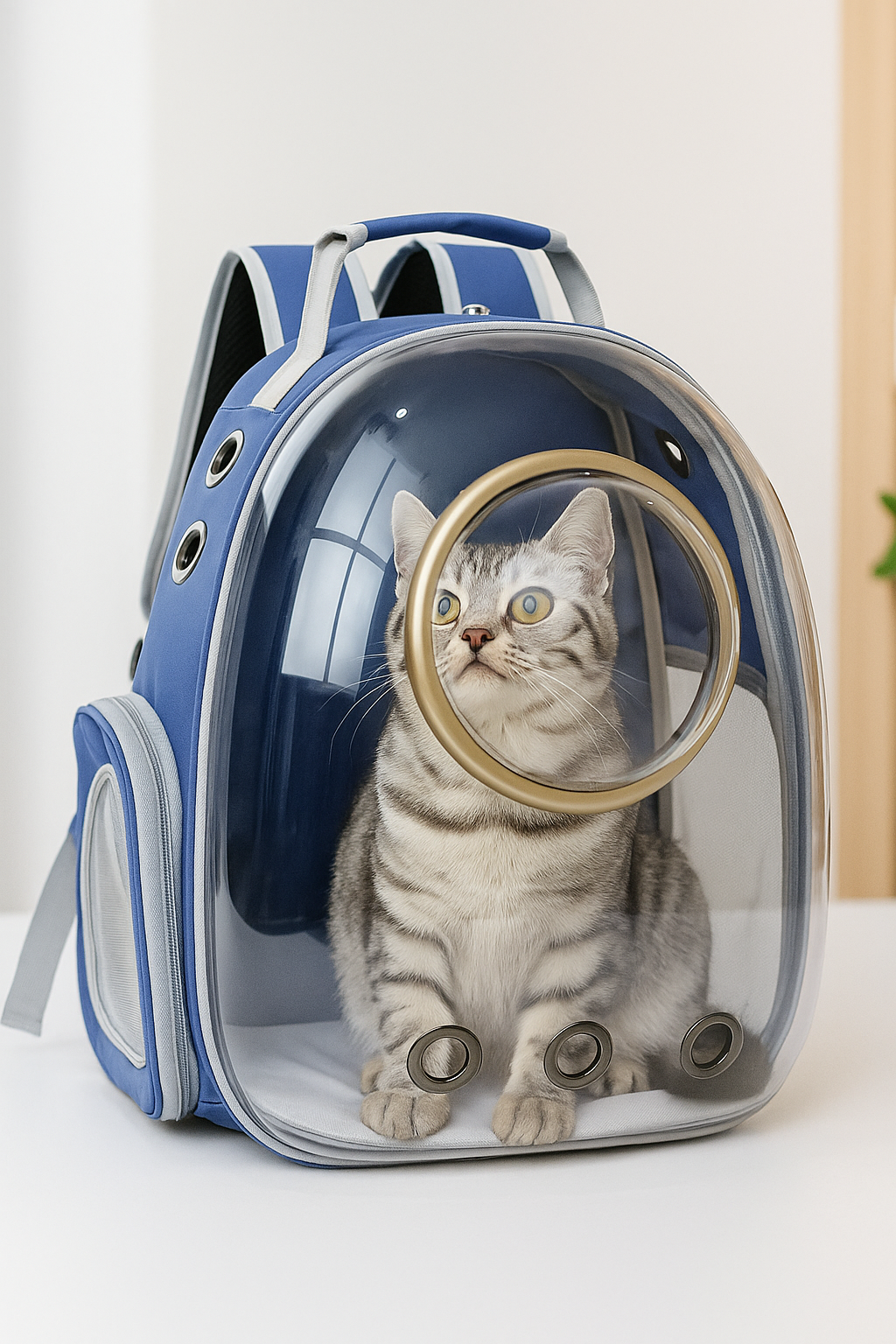 Maleta con burbuja para mascotas de colores