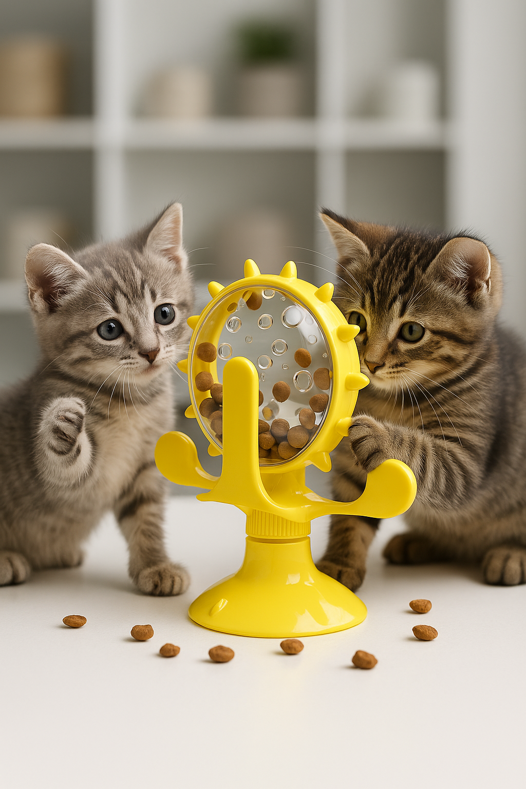 Rueda de comida para gatos