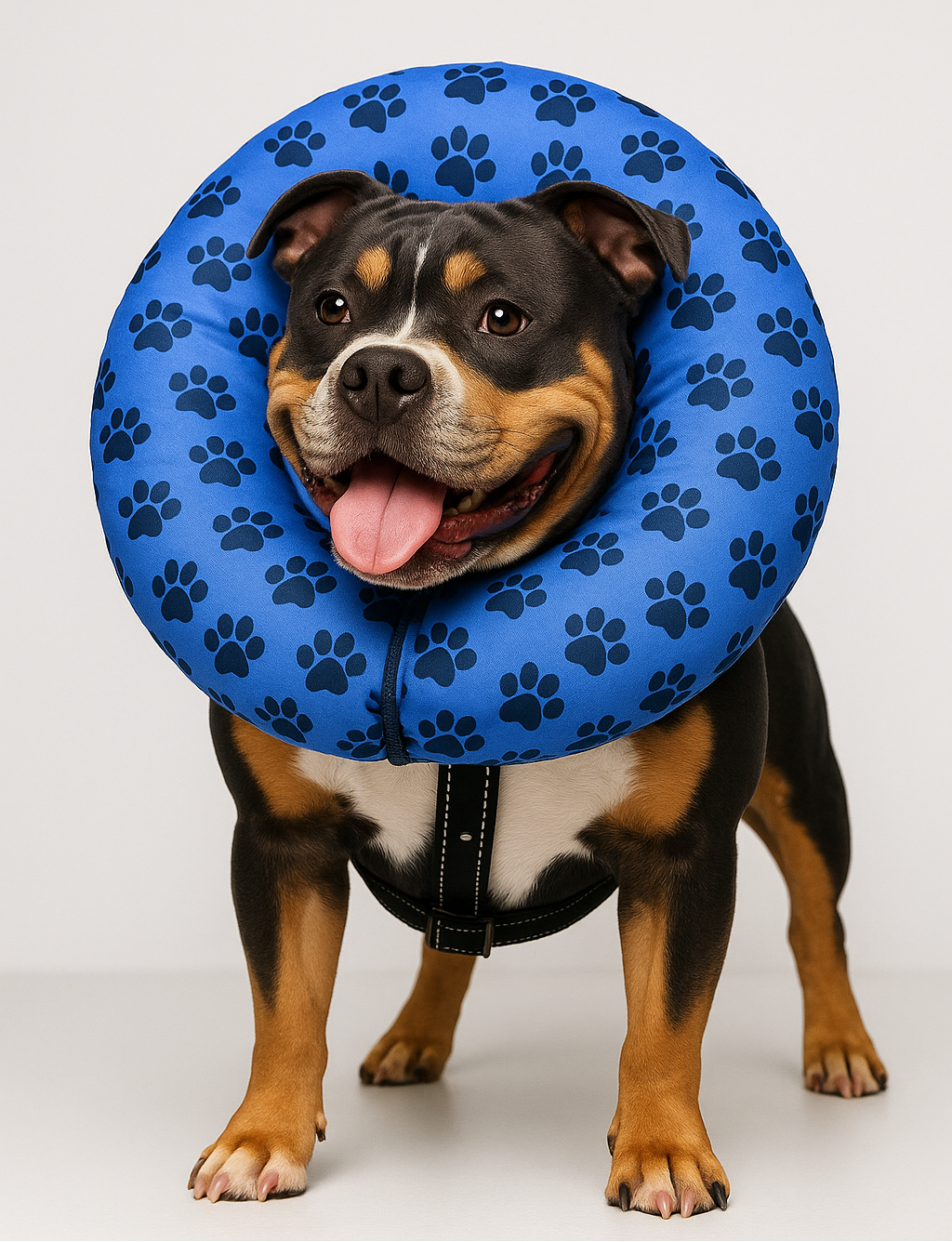 Collar isabelino acolchado para recuperación postoperatoria en mascotas