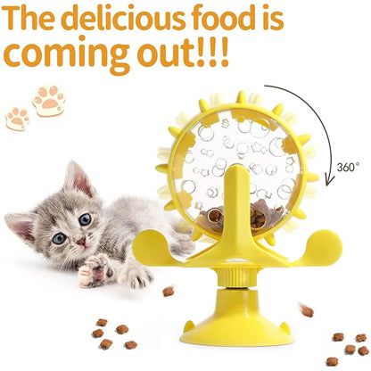 Rueda de comida para gatos